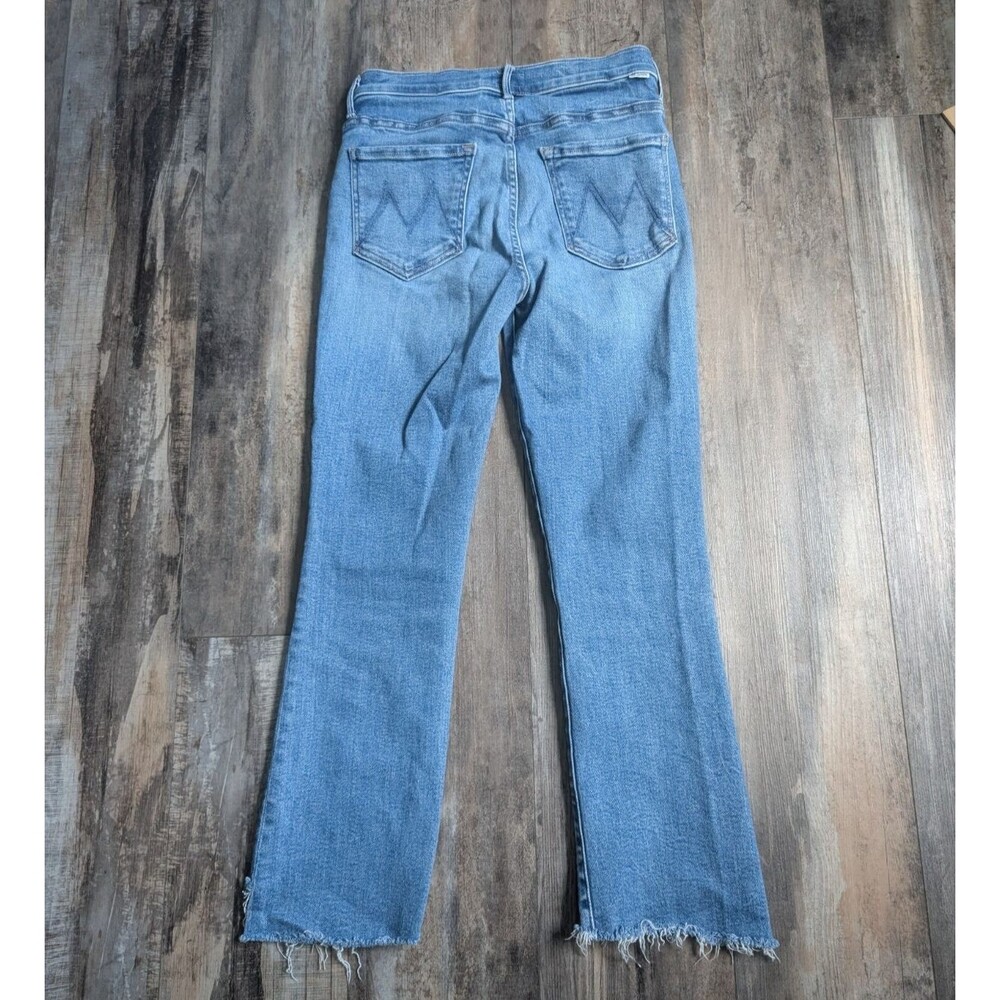Mother The Insider Crop Step Fray Jeans Women's 28 Monkey In The Middle 26" In - Picture 6 of 6